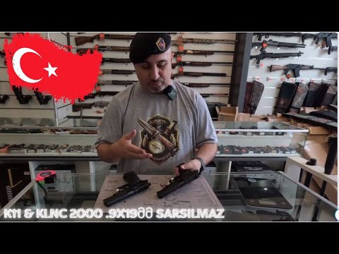 9x19მმ. სარსილმაზ  k11 და klnc 2000 .Sarsilmaz.  Fake gun. Fake situation